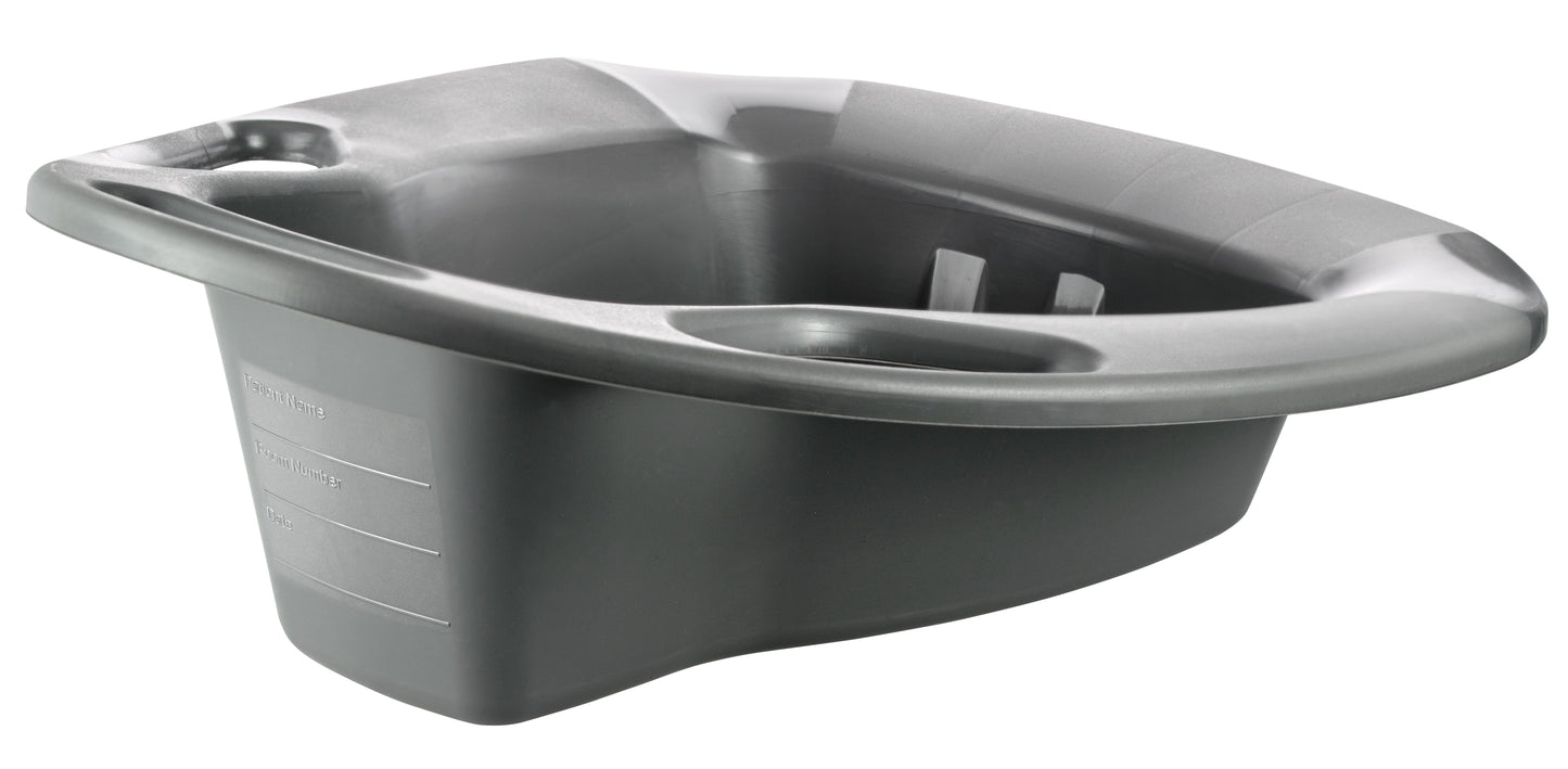 McKesson Stackable Bedpan, Non-Stick Plastic, Latex-Free, Graphite, 50 ct