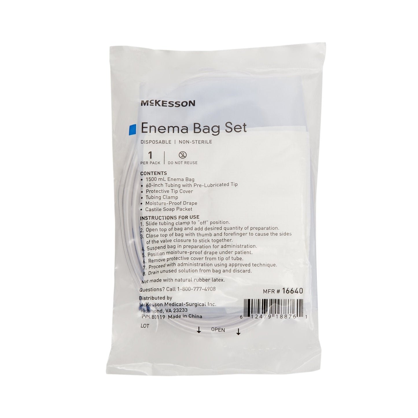 McKesson Enema Bag Set