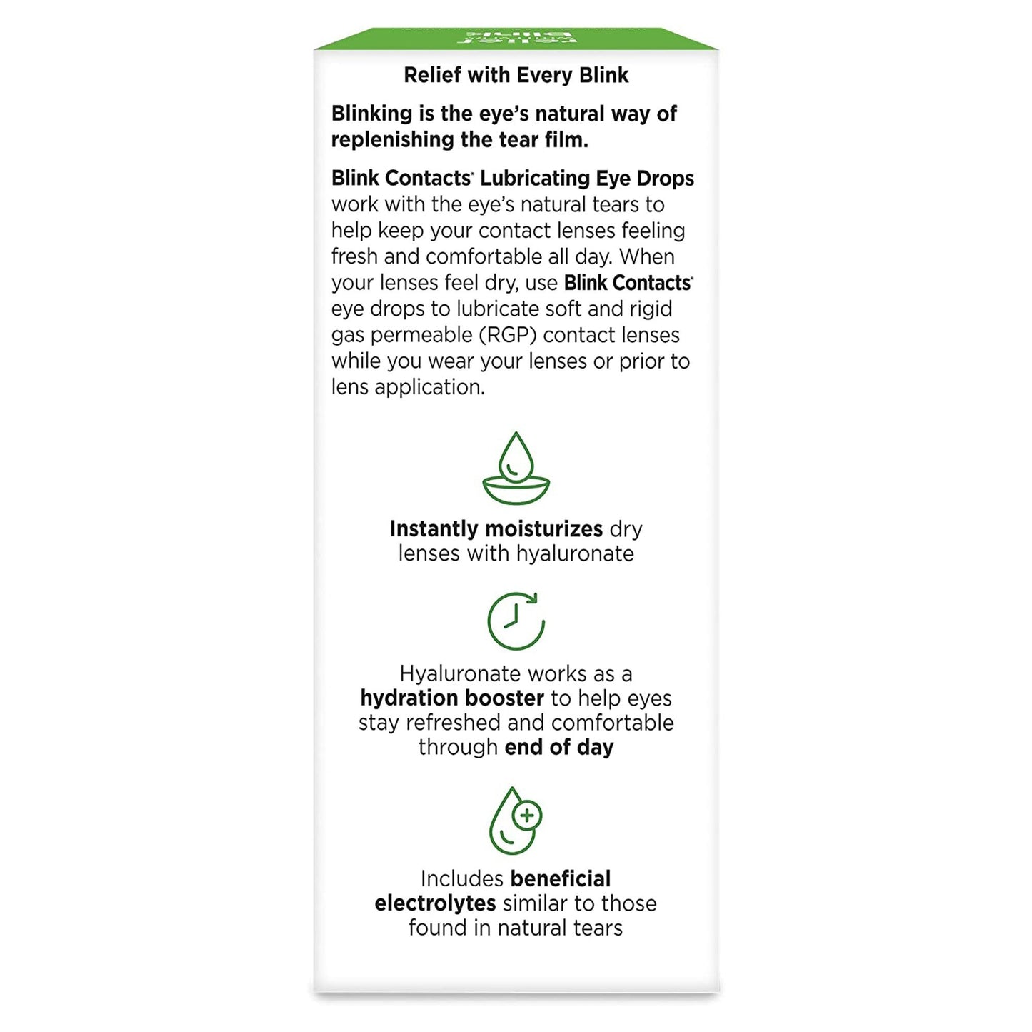 Blink Eye Lubricating Drops for Dry Contact Lenses, 0.34 oz.