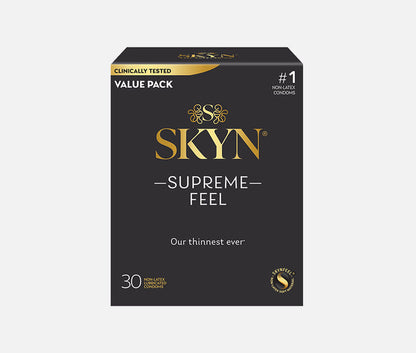 SKYN Supreme Non-Latex Lubricated Condoms, 30ct