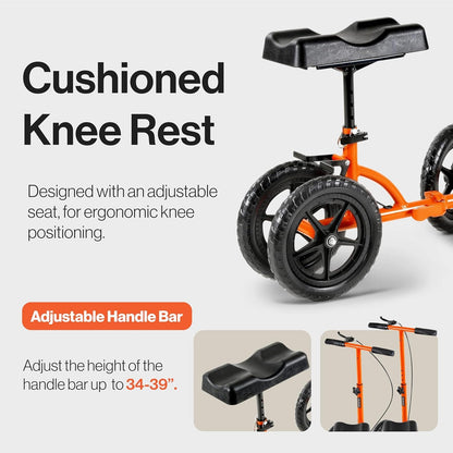 Knee Walker - Height Adjustable, 330Lbs Max Weight