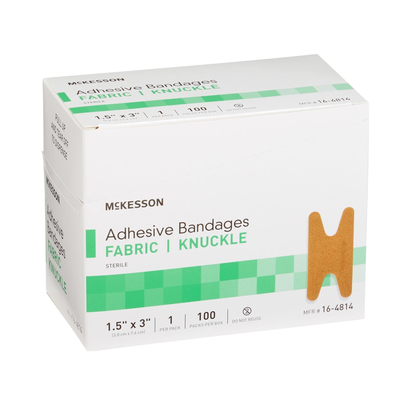 McKesson Knuckle Tan Bandages, 1-1/2 x 3 Inch, 2400 ct