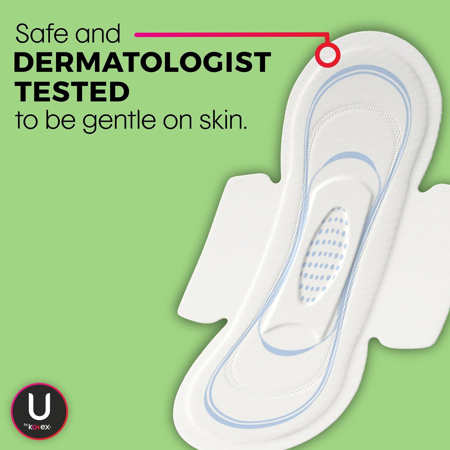U by Kotex Security Ultra Thin Pads with Wings, Regular Absorbency