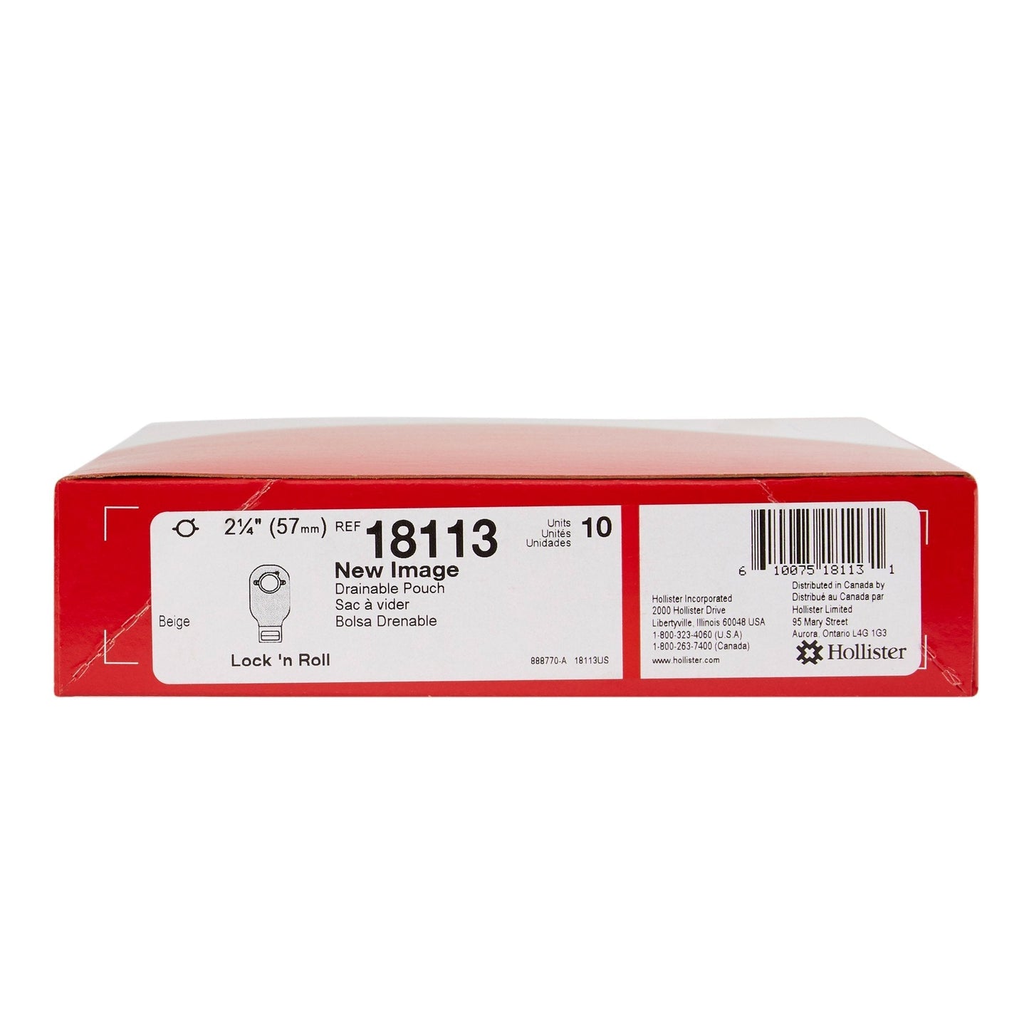 New Image™ Drainable Beige Colostomy Pouch, 12 " Length, 2.25 " 18113