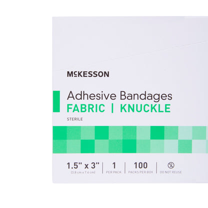 McKesson Knuckle Tan Bandages, 1-1/2 x 3 Inch, 2400 ct