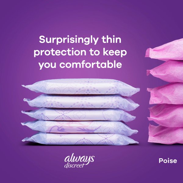 Always Discreet Light Absorbency Incontinence Pads, Size 3