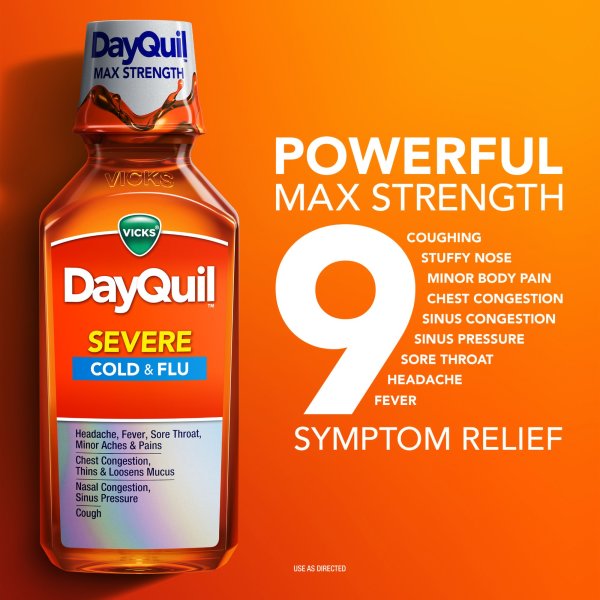 DayQuil Severe Maximum Strength Cough, Cold & Flu Daytime Relief Liquid