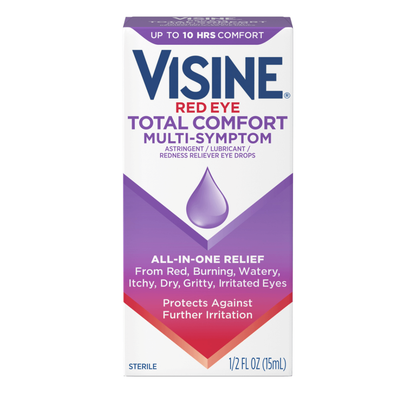 Visine Red Eye Multiple-Symptom Relief Eye Drops, 0.5 oz.