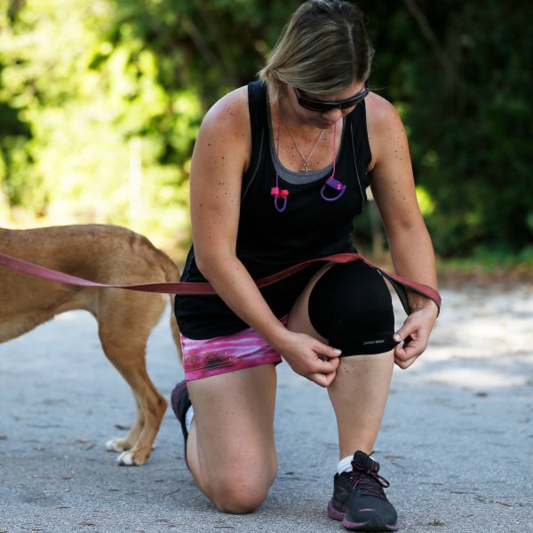 Green Drop Infused Compression Recovery Sleeve Knee Support