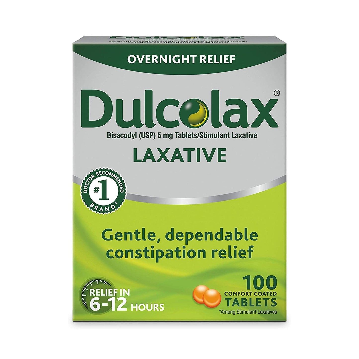 Dulcolax Laxative Tablets, Overnight Relief, 100 ct