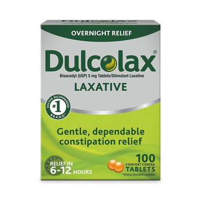 Dulcolax Laxative Tablets, Overnight Relief, 100 ct