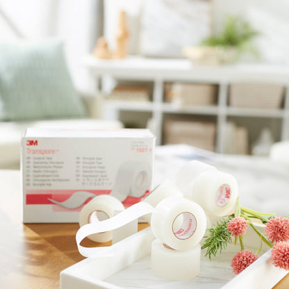 3M™ Transpore™ Plastic Medical Tape, 1 " x 10 Yard, Transparent