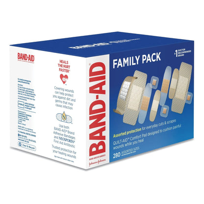 Band-Aid® Adhesive Bandages, Assorted Family Pack, 280 ct