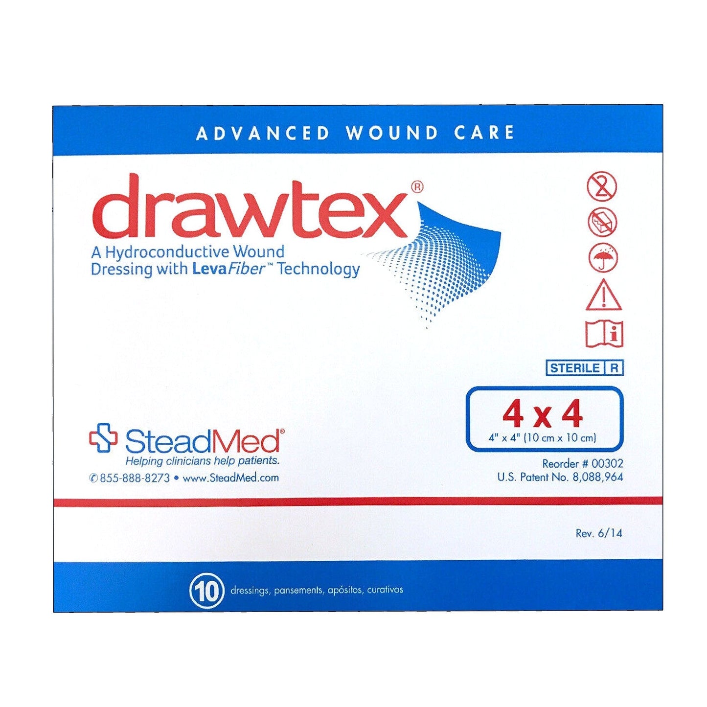 Drawtex® Non-Adherent Dressing, 4 x 4 Inch