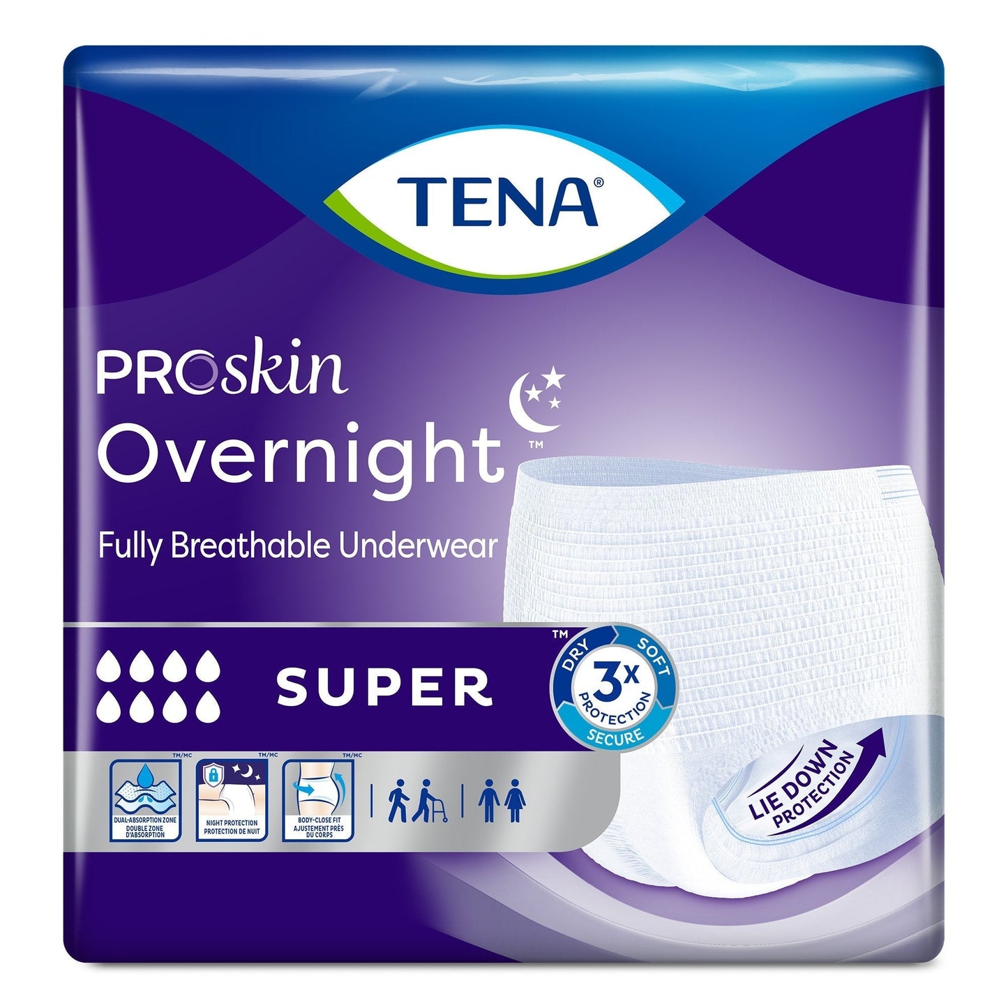 Tena Proskin Overnight Super Absorbent Incontinence Underwear