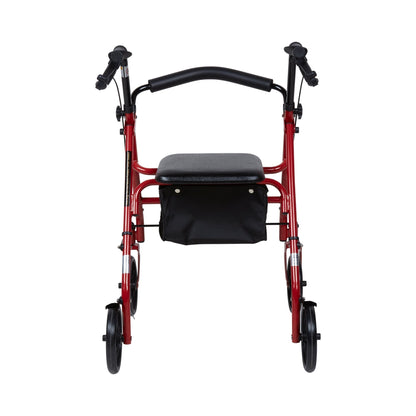 McKesson Folding Steel 4 Wheel Rollator, 12" Seat Width, 300 lb. Capacity