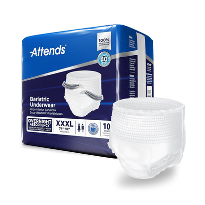 Attends® Absorbent Underwear, 3X-Large, 10 ct